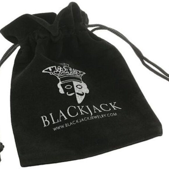 Blackjack Genuine Blue Onxy Necklace and Bracelet 2 Piece Set - Picture 4 of 4